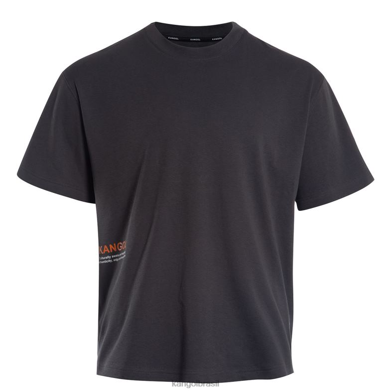 vestuário | Kangol unissex ébano camiseta com gráfico de órbita espacial Z48801196