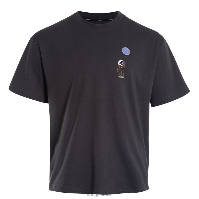 vestuário | Kangol unissex ébano camiseta gráfica do homem do espaço Z48801206