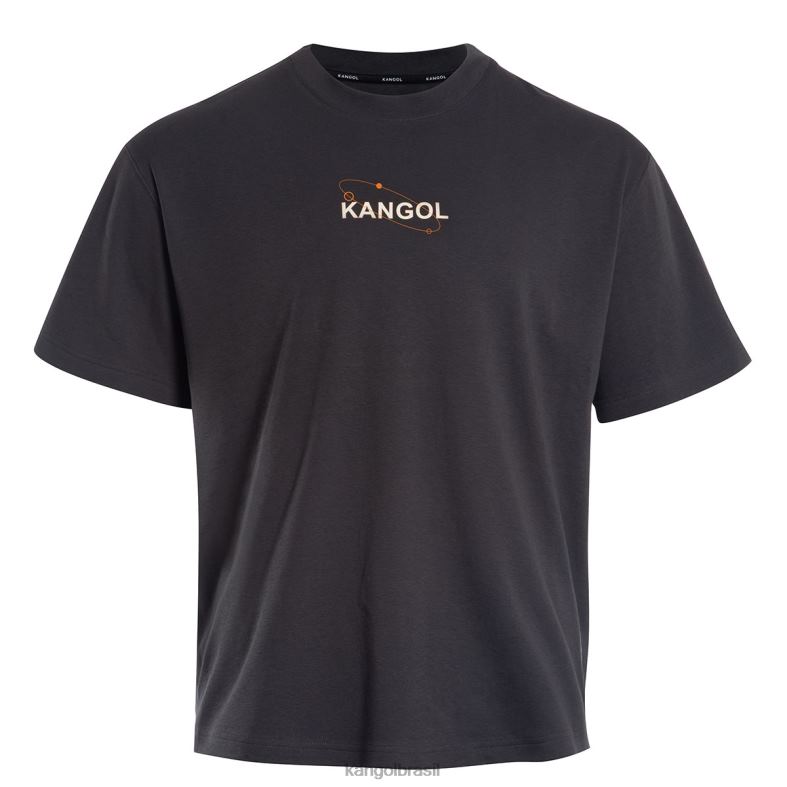 vestuário | Kangol unissex ébano camiseta gráfica orbital Z48801204