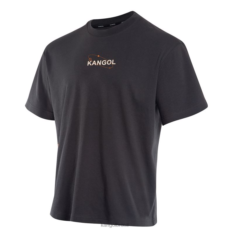 vestuário | Kangol unissex ébano camiseta gráfica orbital Z48801204