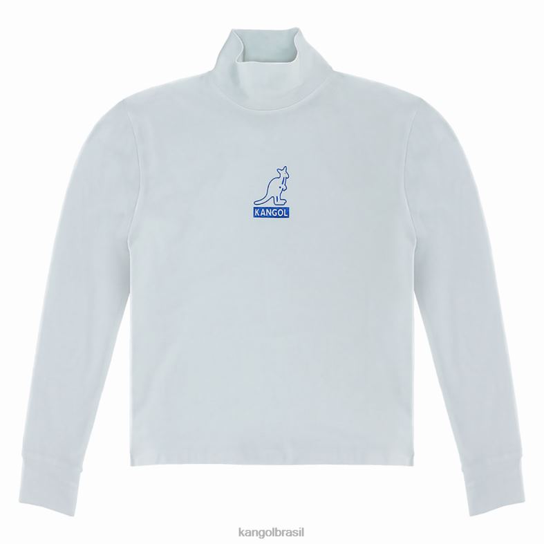 vestuário | Kangol unissex branco camiseta de manga longa foil Z48801212