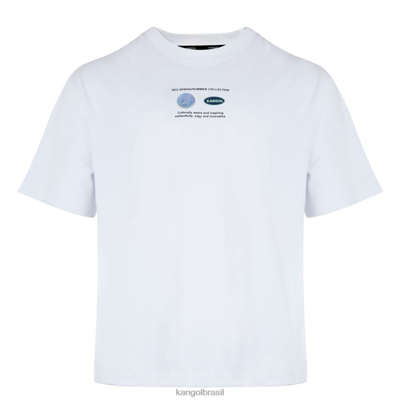 vestuário | Kangol unissex branco camiseta gráfica de foguete espacial Z48801199