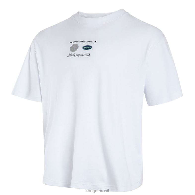 vestuário | Kangol unissex branco camiseta gráfica de foguete espacial Z48801199
