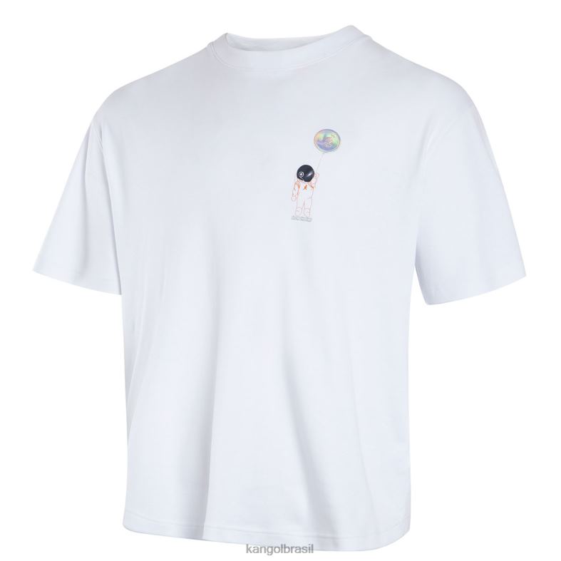 vestuário | Kangol unissex branco camiseta gráfica do homem do espaço Z48801208