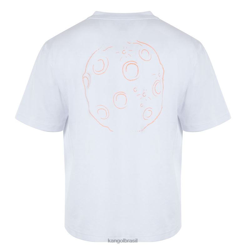 vestuário | Kangol unissex branco camiseta gráfica do homem do espaço Z48801208