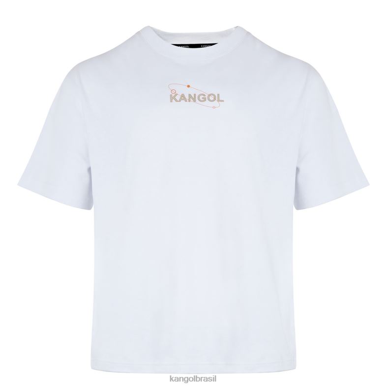 vestuário | Kangol unissex branco camiseta gráfica orbital Z48801205