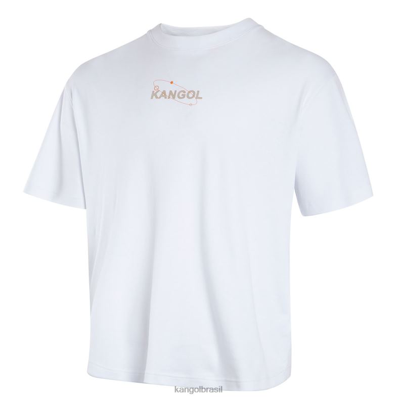 vestuário | Kangol unissex branco camiseta gráfica orbital Z48801205