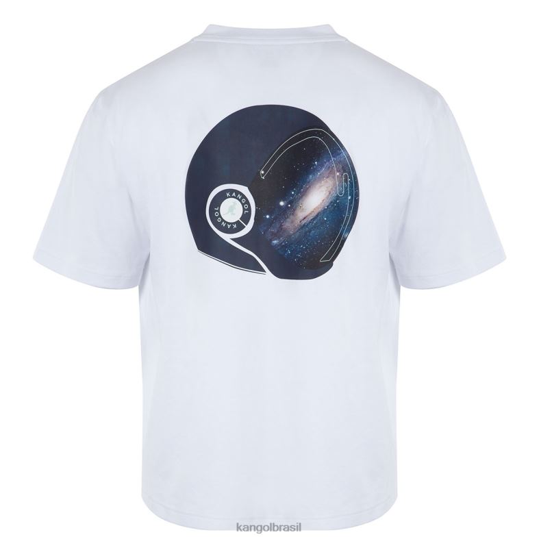vestuário | Kangol unissex branco camiseta gráfica orbital Z48801205