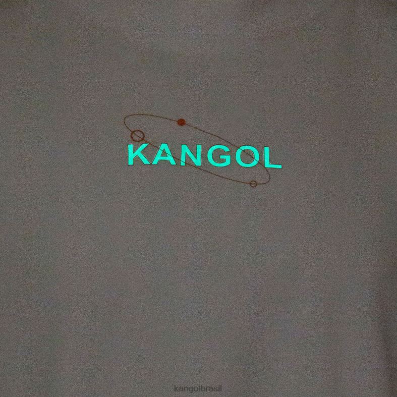 vestuário | Kangol unissex branco camiseta gráfica orbital Z48801205