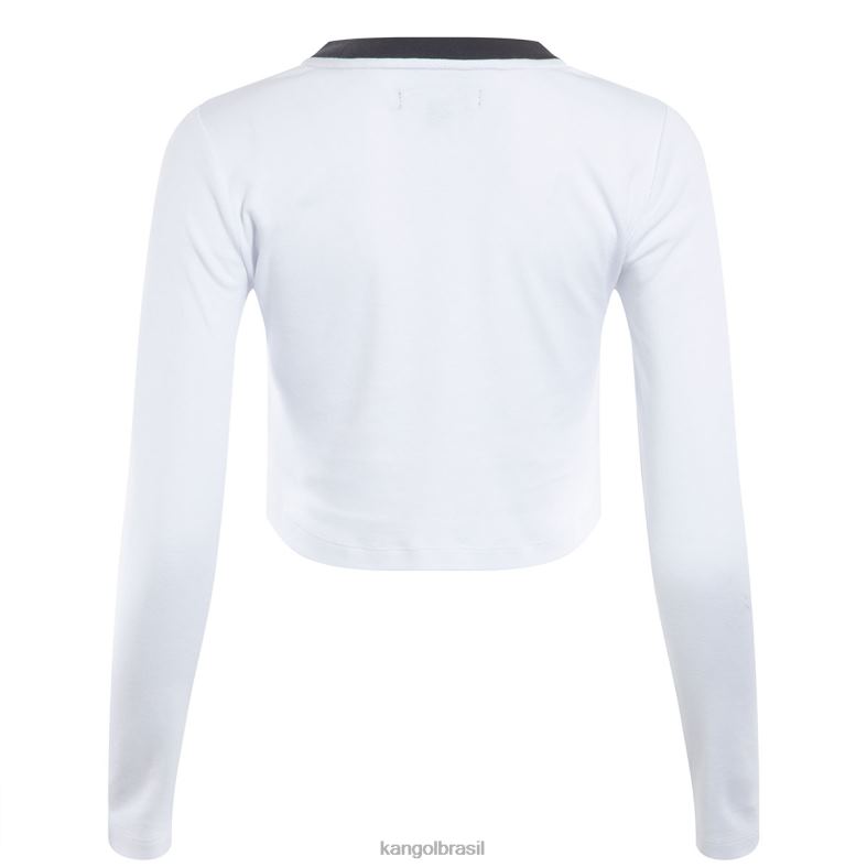 vestuário | Kangol unissex branco camiseta manga longa orbital Z48801201