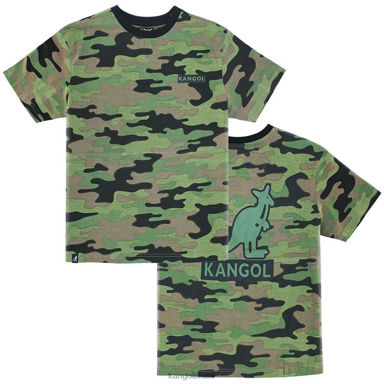 vestuário | Kangol unissex camuflagem do exército camiseta camuflada Z48801223