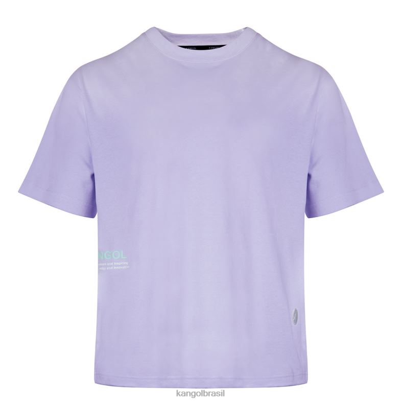 vestuário | Kangol unissex lavanda camiseta com gráfico de órbita espacial Z48801197