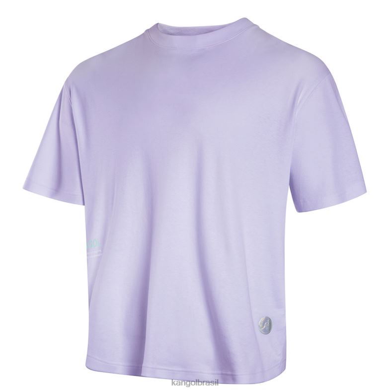 vestuário | Kangol unissex lavanda camiseta com gráfico de órbita espacial Z48801197