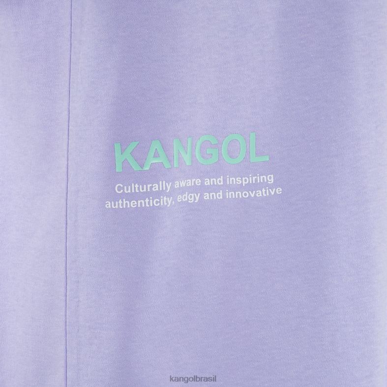 vestuário | Kangol unissex lavanda camiseta com gráfico de órbita espacial Z48801197