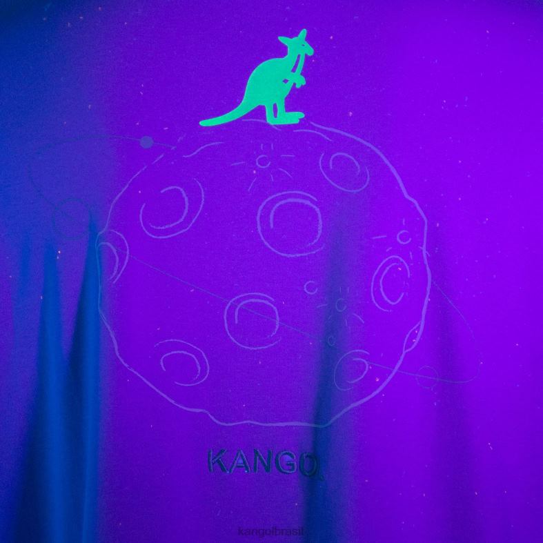 vestuário | Kangol unissex lavanda camiseta com gráfico de órbita espacial Z48801197