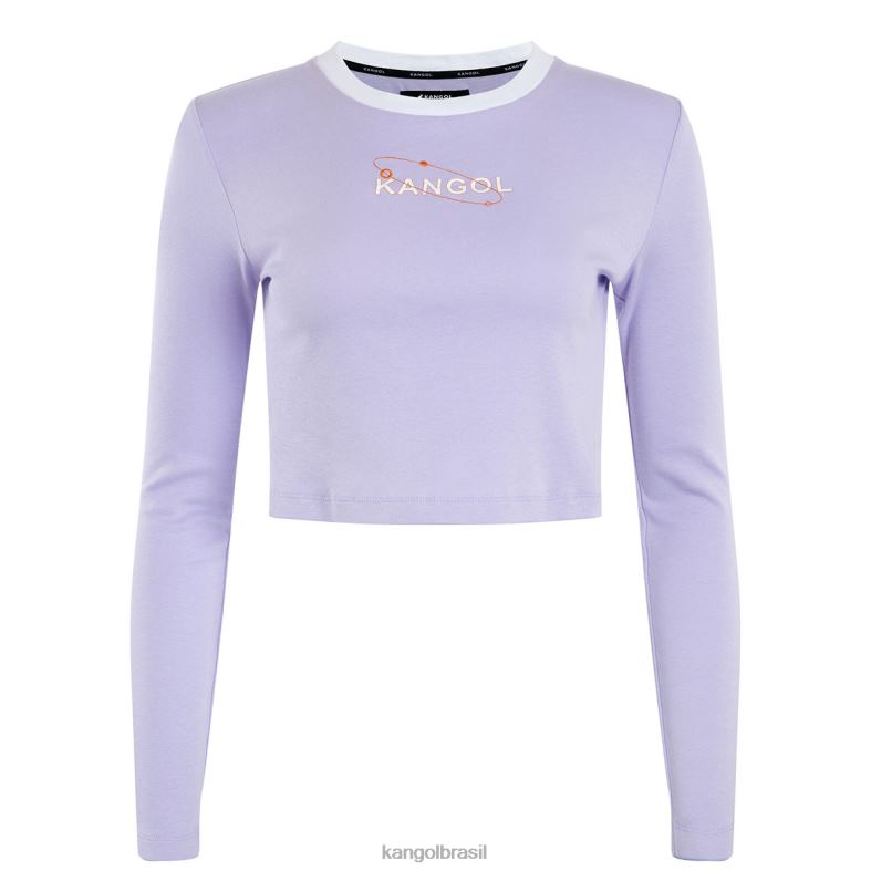 vestuário | Kangol unissex lavanda camiseta manga longa orbital Z48801200