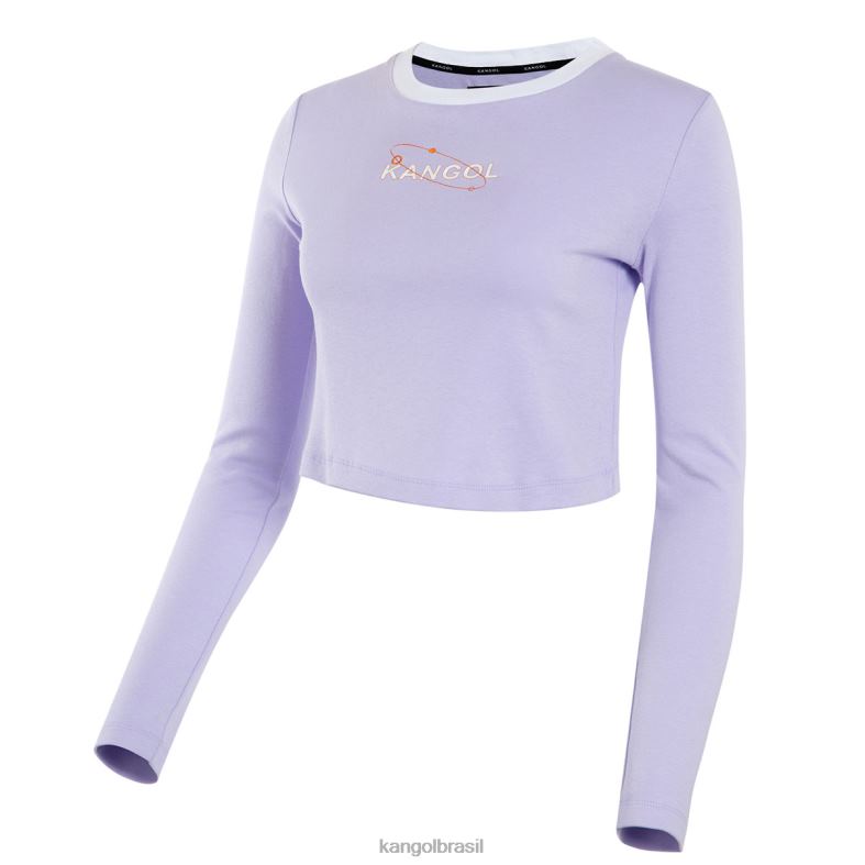 vestuário | Kangol unissex lavanda camiseta manga longa orbital Z48801200