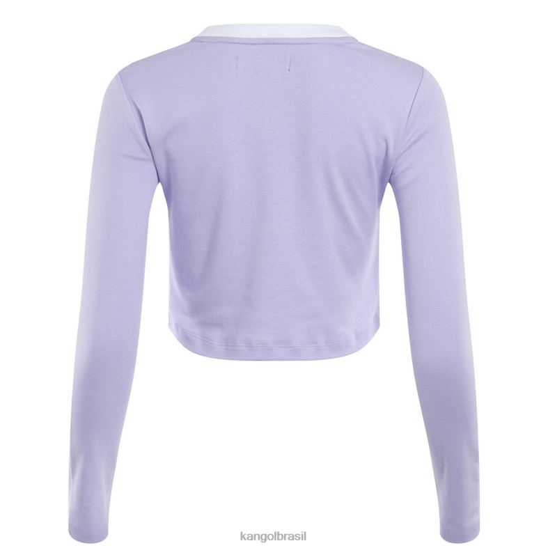 vestuário | Kangol unissex lavanda camiseta manga longa orbital Z48801200