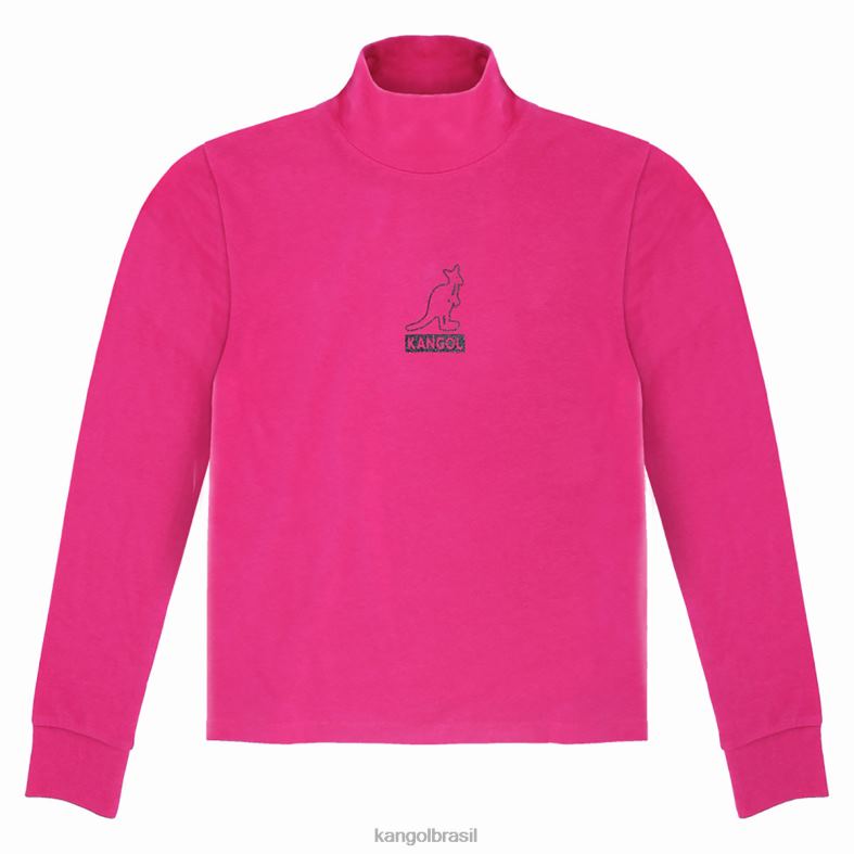 vestuário | Kangol unissex pavão rosa camiseta de manga longa foil Z48801214