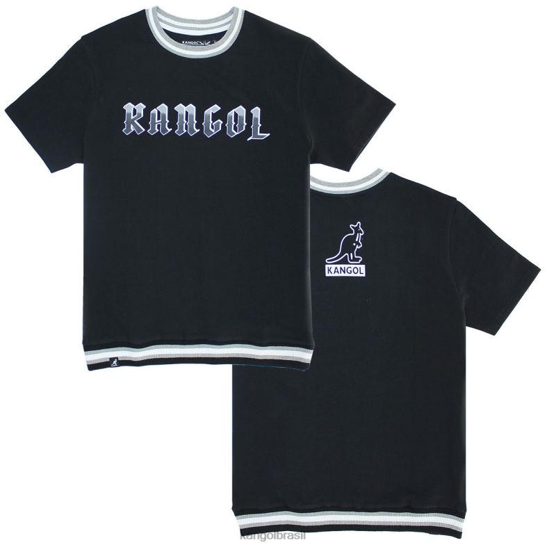 vestuário | Kangol unissex preto camiseta de basquete para dia de jogo Z48801107