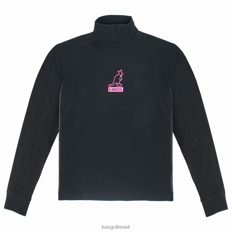 vestuário | Kangol unissex preto camiseta de manga longa foil Z48801211