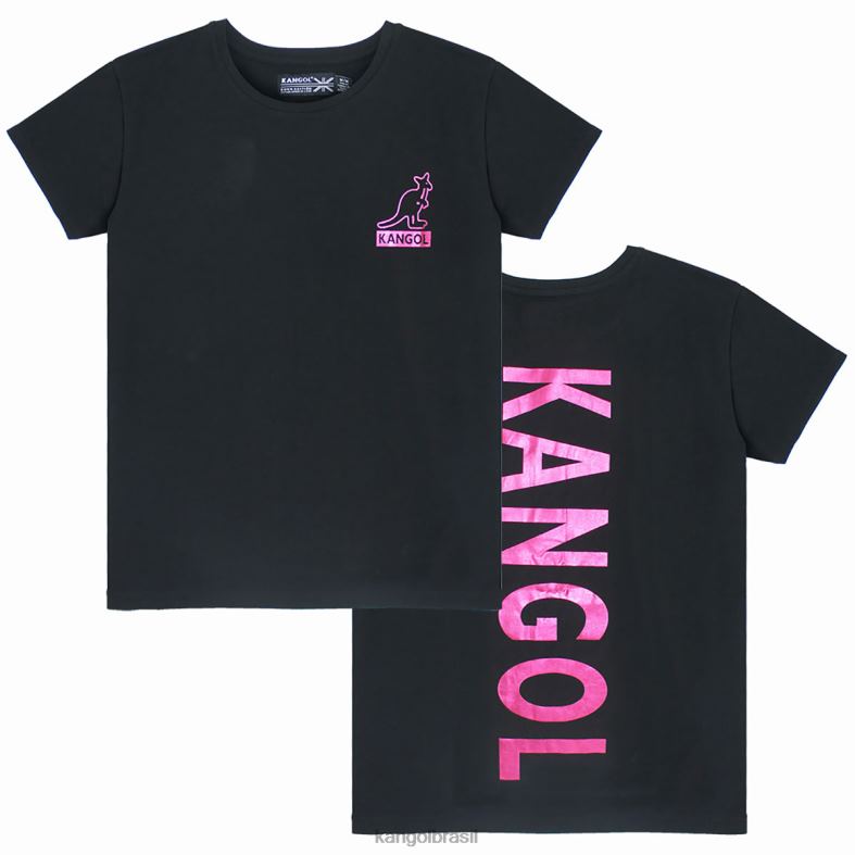 vestuário | Kangol unissex preto/rosa camiseta de manga curta Z48801218
