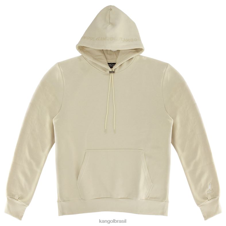 vestuário | Kangol homens creme moletom bordado Z48801147