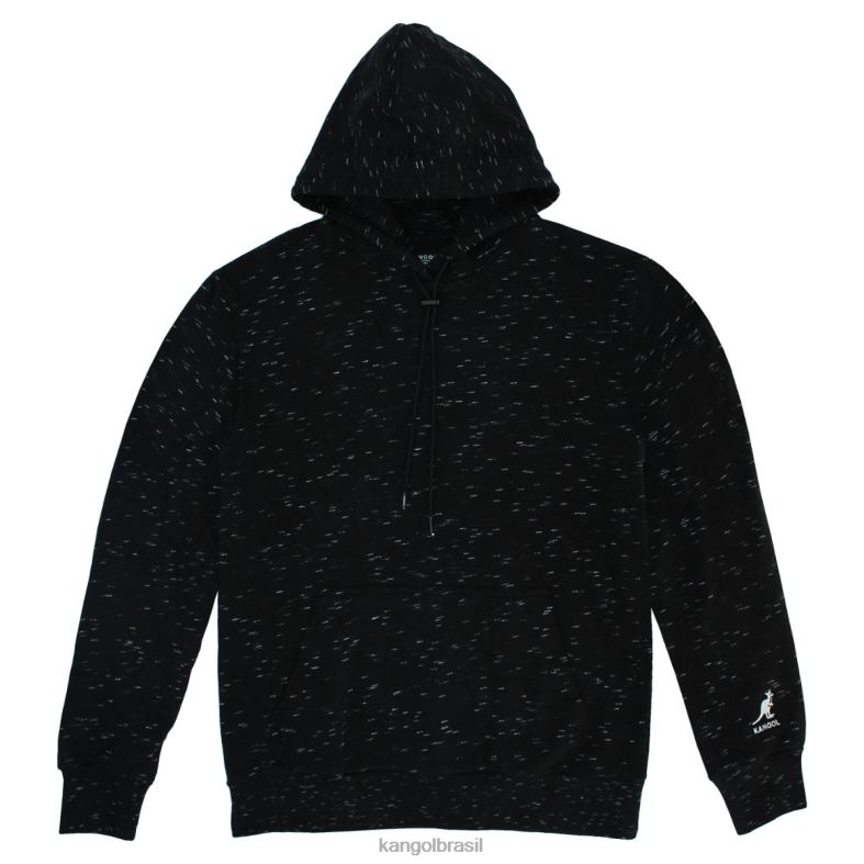 vestuário | Kangol homens injeção preta moletom bordado Z48801154