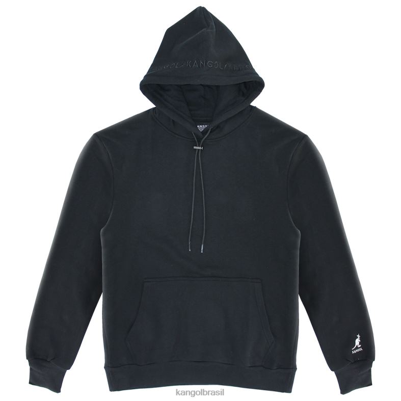 vestuário | Kangol homens preto moletom bordado Z48801145