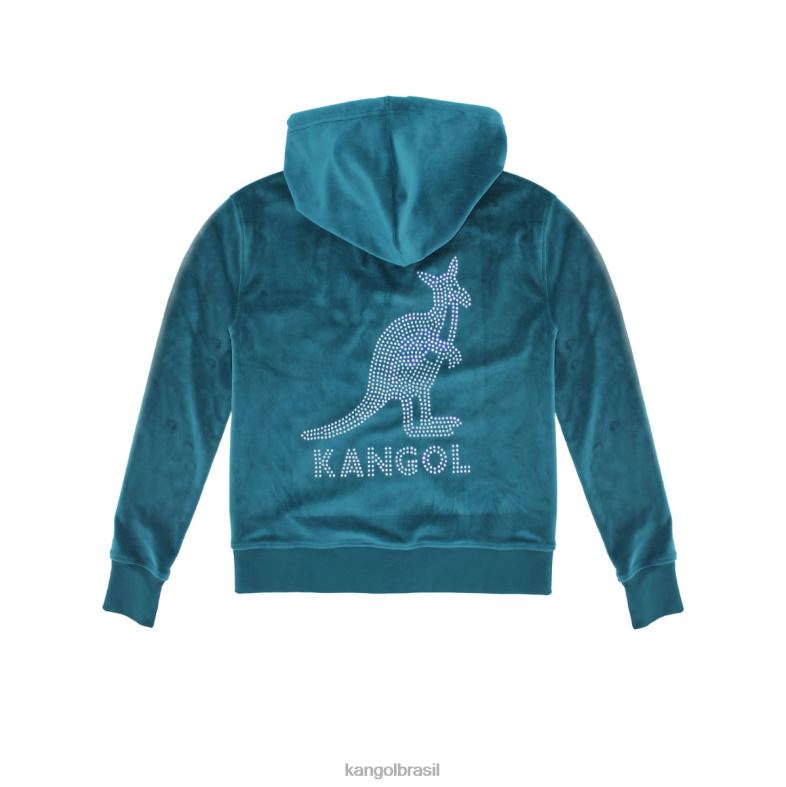 vestuário | Kangol mulheres abeto moletom com zíper de cristal de veludo Z48801140
