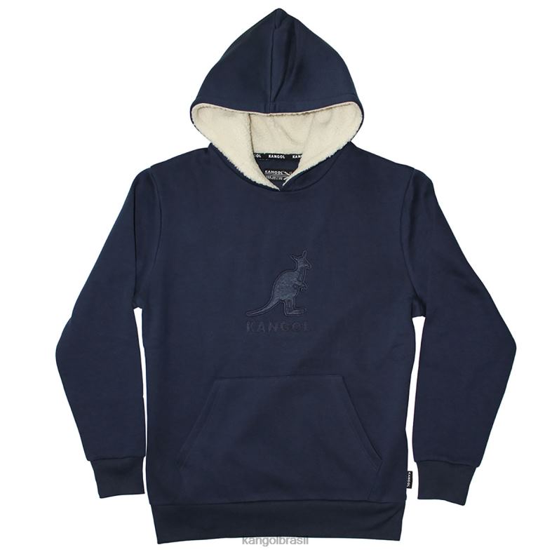 vestuário | Kangol unissex catamarã marinho moletom sherpa bordado tonal Z48801128