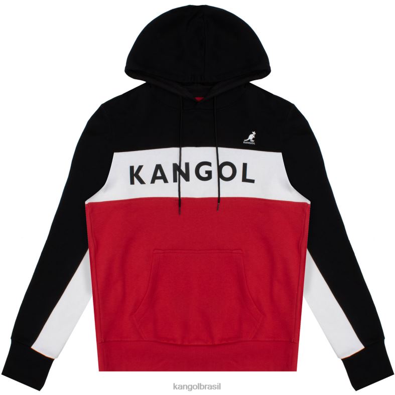 vestuário | Kangol unissex combinação preta rbw moletom colorblock Z48801109