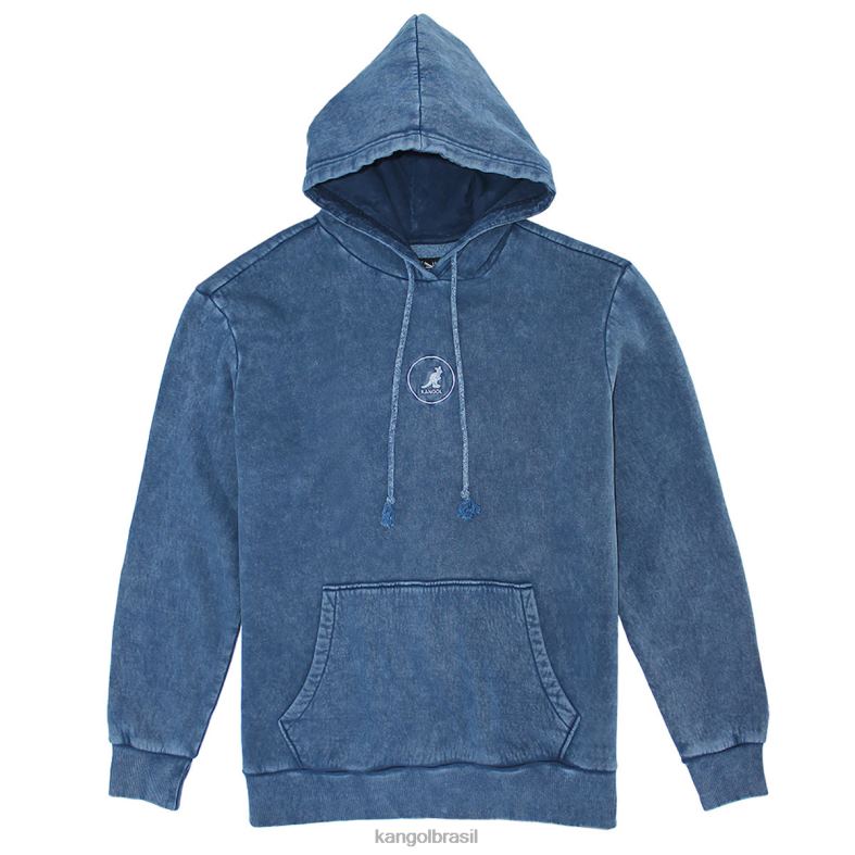 vestuário | Kangol unissex lavagem de jeans moletom bordado acid trip Z48801092