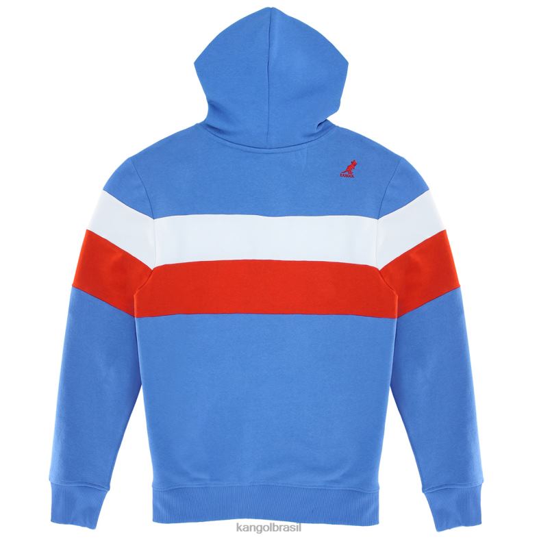 vestuário | Kangol unissex palácio azul combinação moletom com zíper de listras coloridas Z48801121