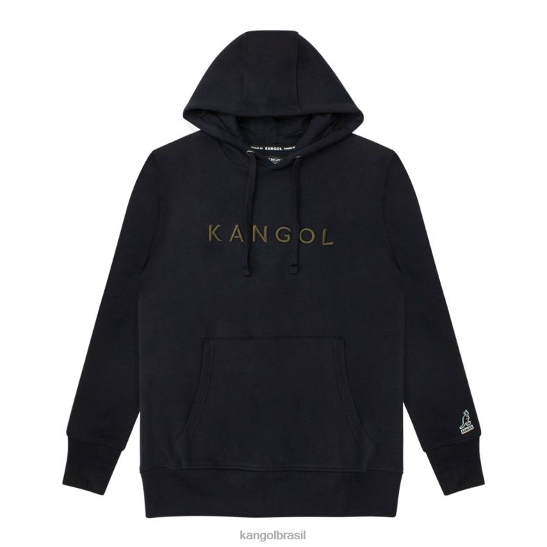 vestuário | Kangol unissex preto antracite moletom bordado de luxo Z48801166