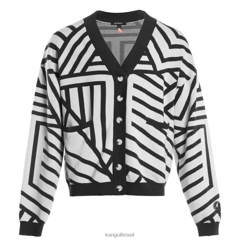 vestuário | Kangol unissex Branco preto cardigã grafite Z48801209