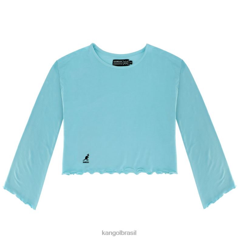 vestuário | Kangol mulheres tanager turquesa top de babados Z48801226