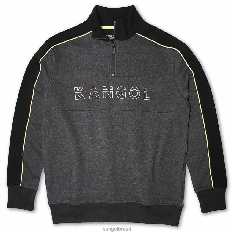 vestuário | Kangol unissex carvão/preto popover esportivo Z48801124