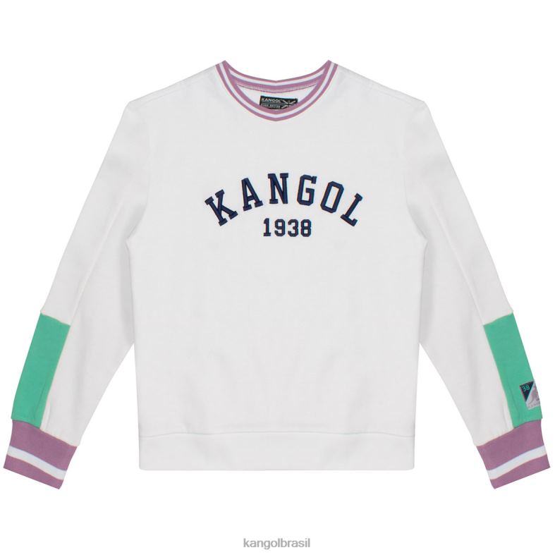 vestuário | Kangol unissex combinação branca popover retrô Z48801135