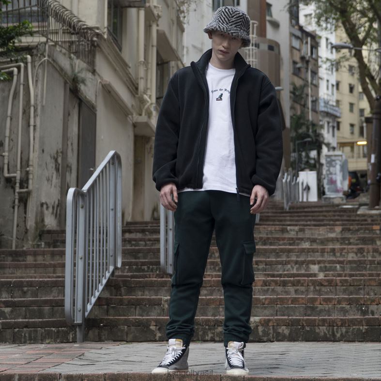 vestuário | Kangol unissex azeviche jaqueta de lã com zíper Z48801232