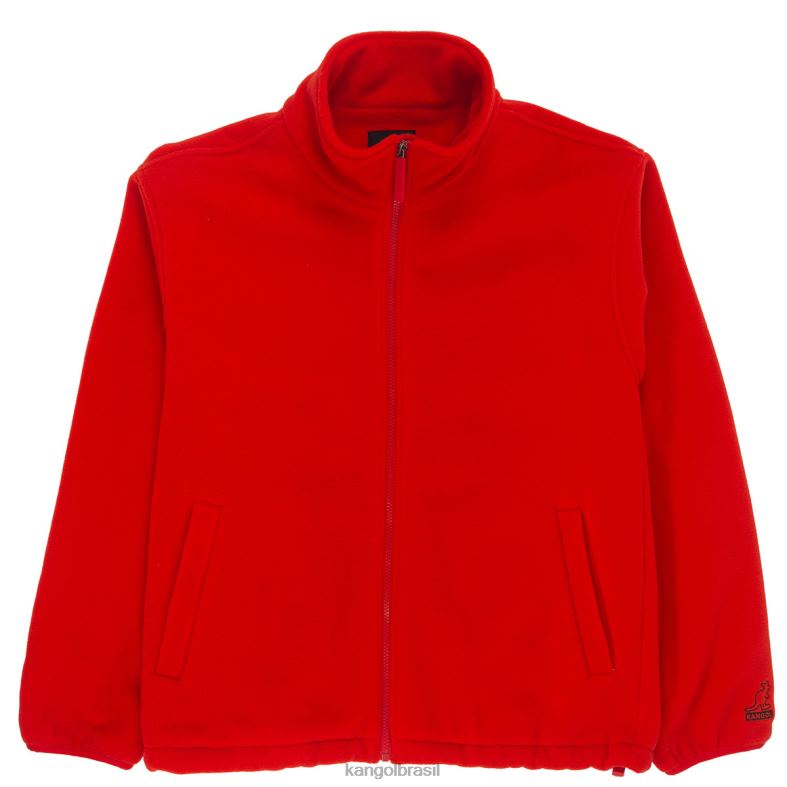 vestuário | Kangol unissex chama escarlate jaqueta de lã com zíper Z48801233