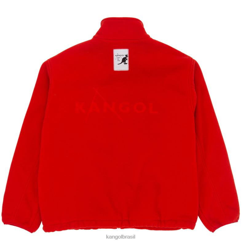 vestuário | Kangol unissex chama escarlate jaqueta de lã com zíper Z48801233
