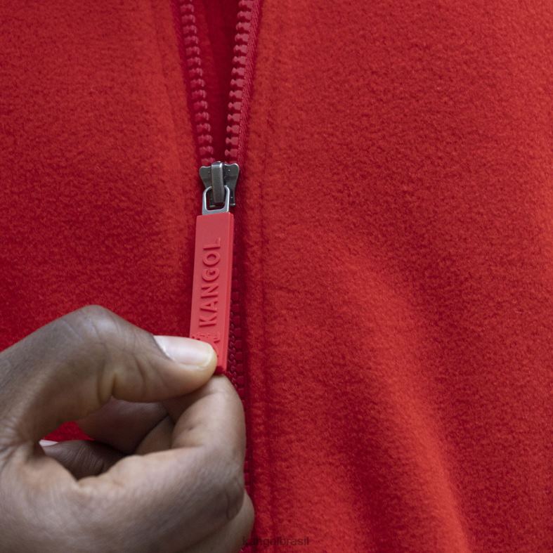 vestuário | Kangol unissex chama escarlate jaqueta de lã com zíper Z48801233